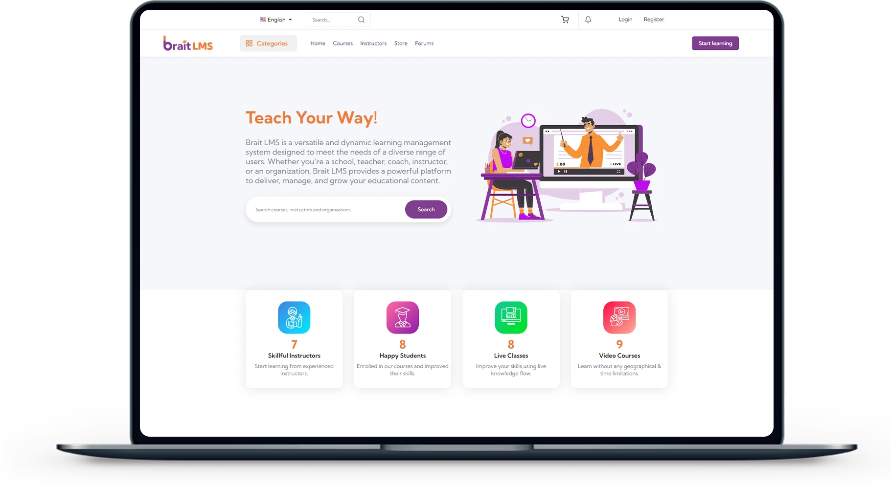 Brait Lms Home Laptop Hero