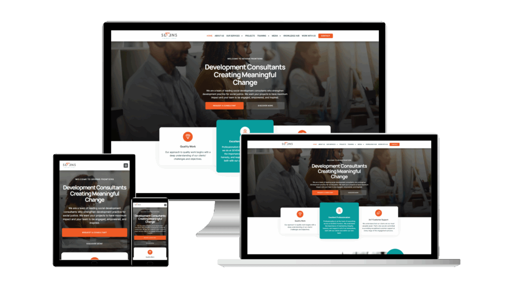 Sevens Frontiers Web Mockup